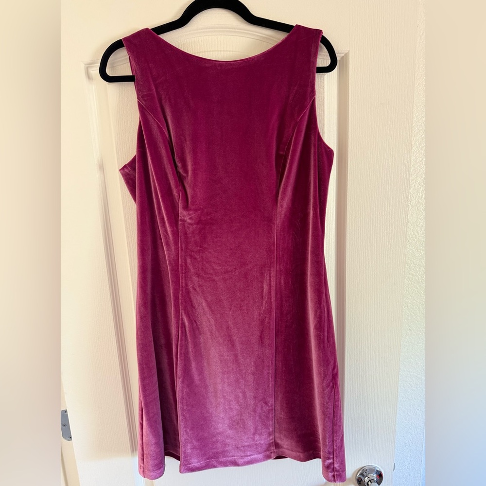 NWT Women's Velvet Sheath Dress in Magenta Anthropologie Hutch